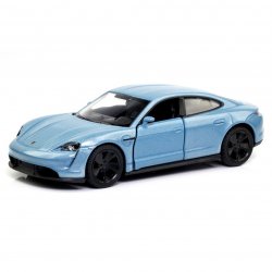 Іграшкова машинка металева Porsche Taycan Turbo S, порше тукан, синій, відкр двері, інерція, 5*12*3см (250335U)