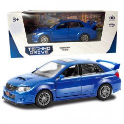 Іграшкова машинка металева Subaru WRX STI, субару, синій,  відкр двері, інерція, 5*12*4см (250334U)