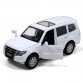 Іграшкова машинка металева MITSUBISHI PAJERO 4WD TURBO, мітсубісі паджеро турбо, білий, відкр двері, інерція, 1:43 (250283)