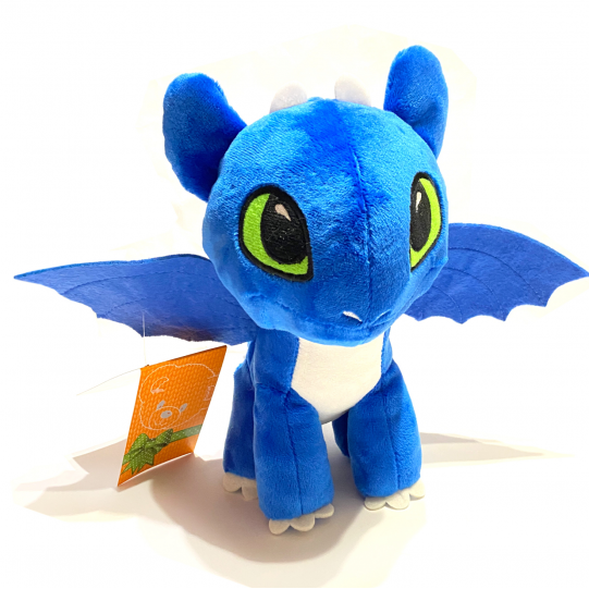 М'яка іграшка Дракончик, дракон, динозаврик, діно, синій, KinderToys, 31*24 см (00688-4)