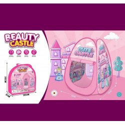 Палатка детская "Сказочный замок", розовая, 70х70х92 см, в сумке (2039A-3)
