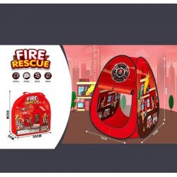 Палатка  детская Пожарная служба, красная, 70*70*92см, в сумке (2038A-3)