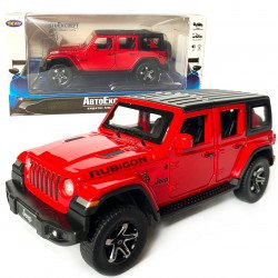 Іграшкова машинка металева Jeep Wrangler Unlimited Rubicon, Джип, червоний, звук, світло, інерція, откр двері, капот, Автоексперт, 1:32,15*7*5,5см (ТК-11213) 