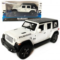 Игрушечная машинка металлическая Jeep Wrangler Unlimited Rubicon, Джип, белый, звук, свет, инерция, откр двери, капот, Автоэксперт, 1:32,15*7*5,5см (ТК-11213/43560)