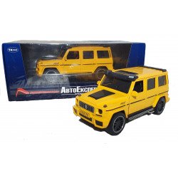 Машинка металева дитяча Mercedes Brabus G 63 мерседес, жовтий, Автоексперт, 1:24, світло, інерція, відчиняються двері 18*8.5*8см (El-1208)