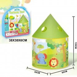 Дитячий іграшковий намет, будиночок, палатка Звірята, зелена 95*95*135см, в сумці (2030 BB-1)