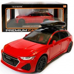 Машинка металева Audi RS6 ауді червона 1:24 світло інерція відкриваються двері багажник капот багажник резина колеса 21*8*8см (AP-2070)