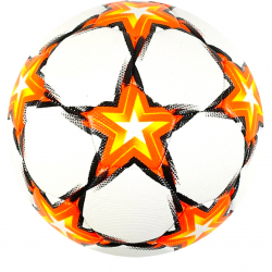 Мяч футбольный белый с оранжевым весом 310-330 граммов материал TPU резиновый баллон размер №5 (C 64698)