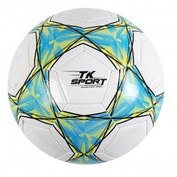 М'яч футбольний жовто-синій TK Sport  вага 300-310 грам гумовий балон матеріал PVC розмір №5 (C 62388)