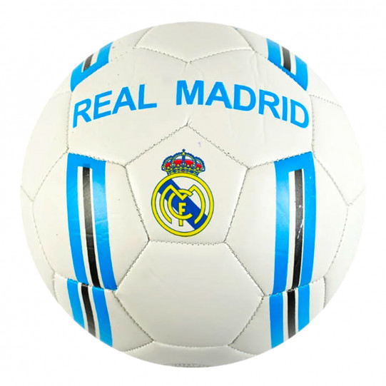 Мяч футбольный белый Real Madrid вес 330-350 грамм материал TPE пена баллон резиновый размер 5 (C 62402)