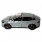 Машинка металлическая Tesla Model X Electrocar Тесла Модель X Электрокар серая 1:24 зарядная станция звук свет откр двери капот багажник резина колеса 18*6*8см (AP-2004)