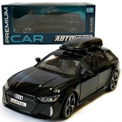 Игрушечная машинка металлическая Audi RS6 ауди черная звук свет откр дверь багажник капот багажник Автосвіт 1:32, 15*7*5см (AP-2092)