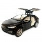 Машинка металева Tesla Model x 90D Тесла чорна 1:24 світло звук відкриваються двері баг капот резинові колеса 21*7*10 см (AP-2048)