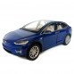 Машинка металева Tesla Model x 90D Тесла синя 1:24 світло звук відкриваються двері баг капот резинові колеса 21*7*10 см (AP-2048)