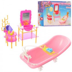 Дитяча іграшкова меблі Глорія Gloria для ляльок Барбі Ванна 2913. Облаштуйте ляльковий будиночок