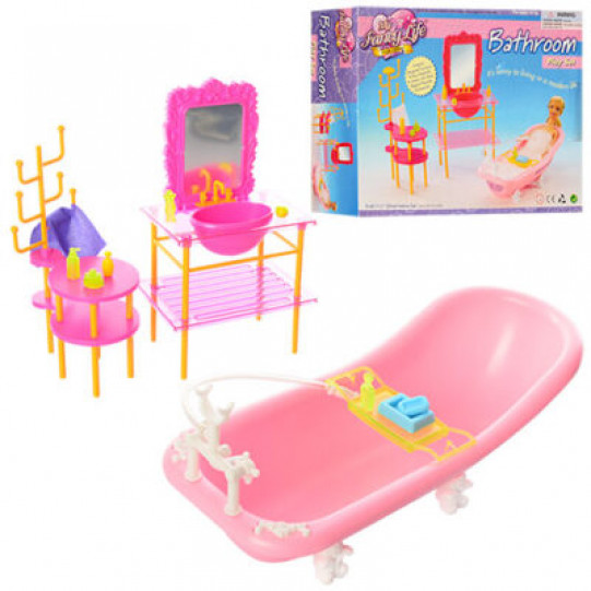 Детская игрушечная мебель Глория Gloria для кукол Барби Ванная 2913. Обустройте кукольный домик