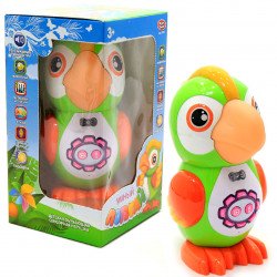 Интерактивная игрушка умный попугай арт. 7496. Детские аудиосказки, стихи, песни и скороговорки