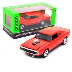 Машинка игровая Автопром «1970 Dodge Charger RT» Красный 18 (32011)